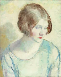 Helen (olej a tužka na plátně)