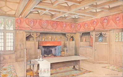 Schéma pro výzdobu jídelny, c1900