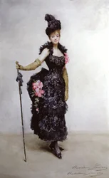 Gabrielle Rejane, asi 1890-1900 (akvarel)
