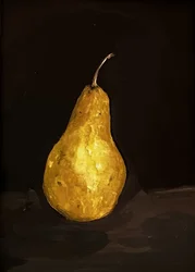 Zátiší se zlatou hruškou