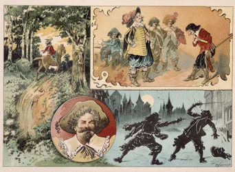 Cyrano de Bergerac, ilustrace románu Cyrano de Bergerac: "Ostatní svět"