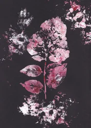 Růžový botanický motiv