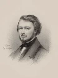 Portrét houslisty a skladatele Huberta Léonarda 1819-1890, 1850.