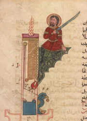 Hodiny se svíčkami, folio z Kitab fi ma