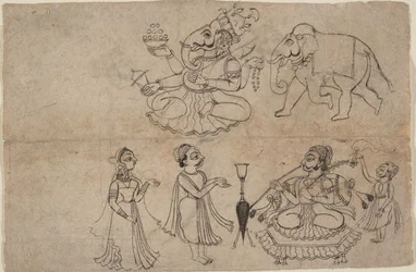 Portrét Manya Sahib Man Rup Sagarji, konec 18. století.
