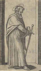 Saint Paul, meč v pravé ruce, ze série 