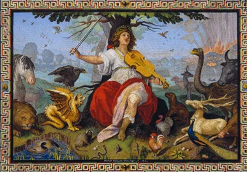 Mozaika "Orfeus" od Marcella Provenzale (1577-1639) 1618