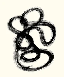 Vibration_04, 2023 (tuš na papíře)