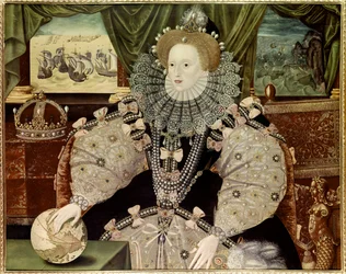 Portrét anglické královny Alžběty I., známý jako portrét Armady, kolem roku 1588 (olej na desce)