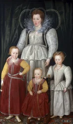 Portrét Anny, lady Popeové (1561-1625) s dětmi