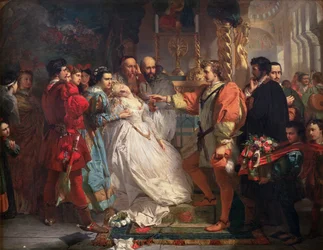 Claudio, oklamaný Donem Johnem, obviňuje Hero, z Mnoho povyku pro nic (viz také 32075)