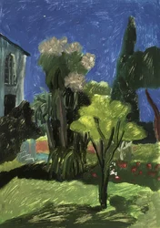 Turecká zahrada, 2019 (olej na papíře)