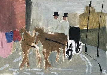 Victoria Street v Londýně, 2019 (olej na papíře)