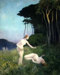 Woodland Nymphs (olej na plátně)