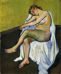 Sedící akt, 1916