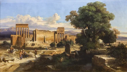 Zřícenina Balbeck,1846 (olej na plátně)