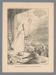 Sint-Niklaas-Zilcken v Zemském domě umění (název na objektu)