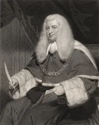 Lord Lloyd Kenyon, vyrytý Williamem Hollem (1807-71) z 