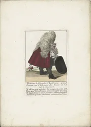 Od dwerg Chevalier Rondeau als een Parliamentslid, ca. 1710 Monsieur le Chevalier Rondeau, velký řečník v parlamentu Němců, ve slavnostních šatech (titul na předmětu) Il Callotto resurcitato oder Neu eingerichtes Zwerchen Cabinet (název série)