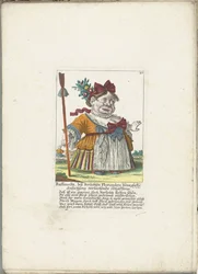 De dwerg Ruffanella jako pastýřka, asi 1710 Ruffanella, pastýřka směje se Plorianderově dojemné žádosti (název na předmětu) Il Callotto resurcitato aneb nově zařízený malý kabinet (název série)