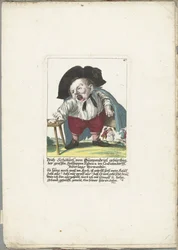 Dwerg Veith Schöberl von Gümpendriel, asi 1710 Narozen Veith Schöberl von Gümpendriel, velký Hollhippen Fabrica v Crabatendörfflu, Niderlagův příbuzný (titul na předmětu) Il Callotto resurcitato aneb Nově zařízený malý kabinet (série ti