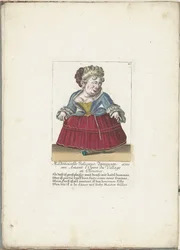 Dwerg als de Franse Mademoiselle Jolicoeur, ca. 1710 Mademoiselle Jolicoeur, tanečnice se svým milencem v Opeře du Village v Provence (název na objektu) Il Callotto resurcitato oder Neu eingerichtes Zwerchen Cabinet (název série)