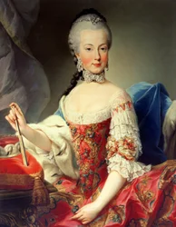 Arcivévodkyně Marie Amálie Habsbursko-Lotrinská (1746-1804), osmé dítě císařovny Marie Terezie Rakouské (1717-80) a císaře Františka I. (1708-65)