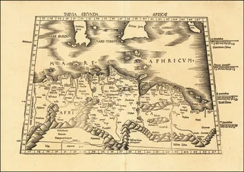 1513 Ptolemaiova 2. mapa Afriky, Martin Waldseemüller