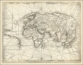 1513 mapa - Orbis Typus Universalis Iuxta Hydrographorum Traditionem