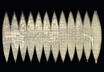 Mapa světa ve formě sady gores pozemských glóbů, 1507