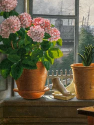 Pohled z okna umělce, detail
