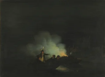 Přejezd Matthiase Beelaertse, velitele Národní gardy, do Papendrechtu v noci 22. listopadu 1813