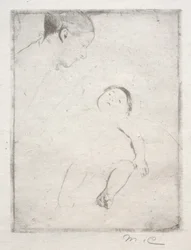 Bill ležící na klíně matky, c. 1889.