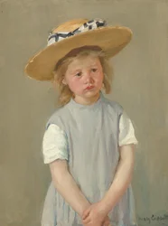 Dítě ve slaměném klobouku, c. 1886.