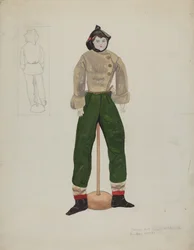 Panenka a kostým, c. 1936.