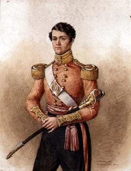 Portrét majora Charlese Hamiltona Wakea († 1871) 34. indiánská pěchota