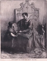 Syn vévody Roberta před králem Jindřichem 1106 n. l.