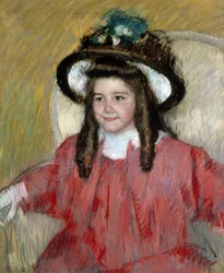 Anne Marie Durand-Ruel (Portrét Anne-Marie Durand-Ruel). Obraz Mary Cassatt (1845-1926). Soukromá sbírka