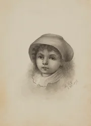 Bez názvu Hlava dítěte s kloboukem, 1878.