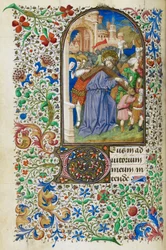 Kniha hodin pro Jeana de Dunois, f.136v, asi 1436-50 (iluminovaný rukopis)