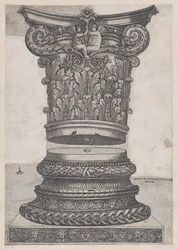 Zrcadlo římské velkoleposti: Zdobený kapitál a základna, ca. 1537, ca. 1537