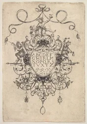 Design pro přívěsek s abecedou, 1609.