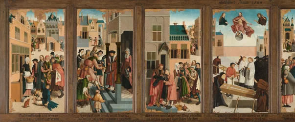 Sedm skutků milosrdenství Polyptych se sedmi skutky lásky