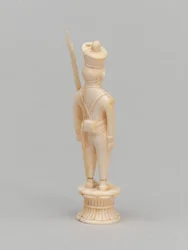 Bílý pěšec, šachová figurka, Indie, cca 1820