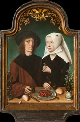 Autoportrét umělce s manželkou, 1496.