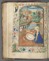 Kniha hodin (Utrechtské použití): fol. 62v, Narození Páně