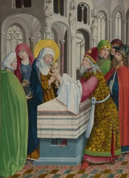 Prezentace v chrámu Liesbornský oltář, ca. 1470-1480