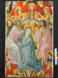 Korunování Panny Marie s Nejsvětější Trojicí, kolem 1400