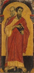 Svatí Bartoloměj a Šimon, 1266-75.