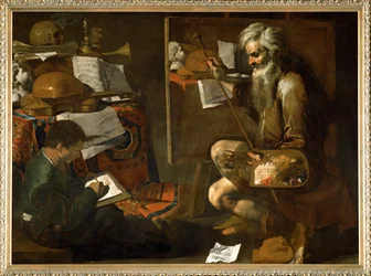 Malířský ateliér, asi 1639 (olej na plátně)